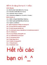 Đề thi ôn tập giữa học kì II Ngữ văn lớp 6